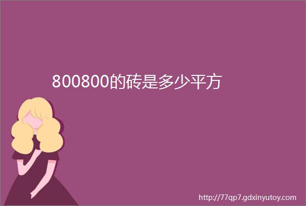 800800的砖是多少平方