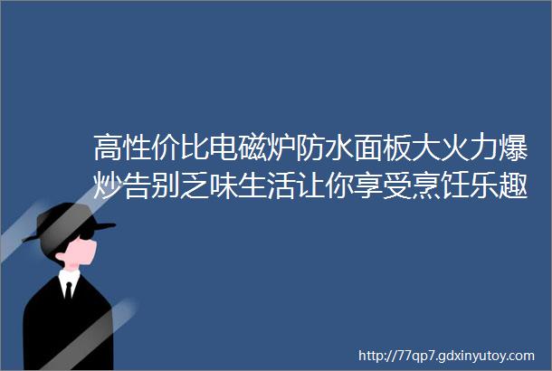 高性价比电磁炉防水面板大火力爆炒告别乏味生活让你享受烹饪乐趣