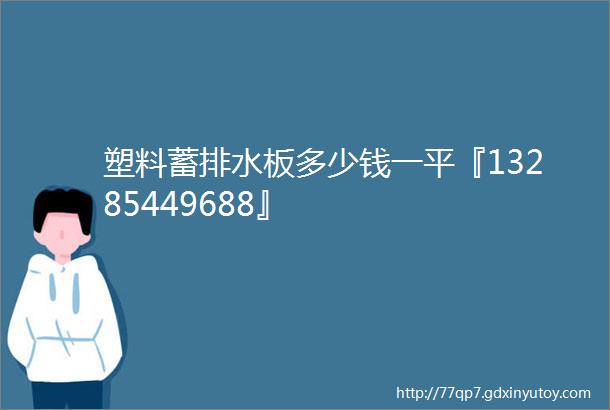 塑料蓄排水板多少钱一平『13285449688』